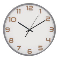 QUVIO Wandklok Londen – Stijlvol en Functioneel – Grijs – 35 cm