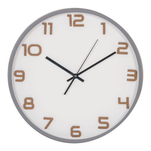QUVIO Wandklok Londen – Stijlvol en Functioneel – Grijs – 35 cm
