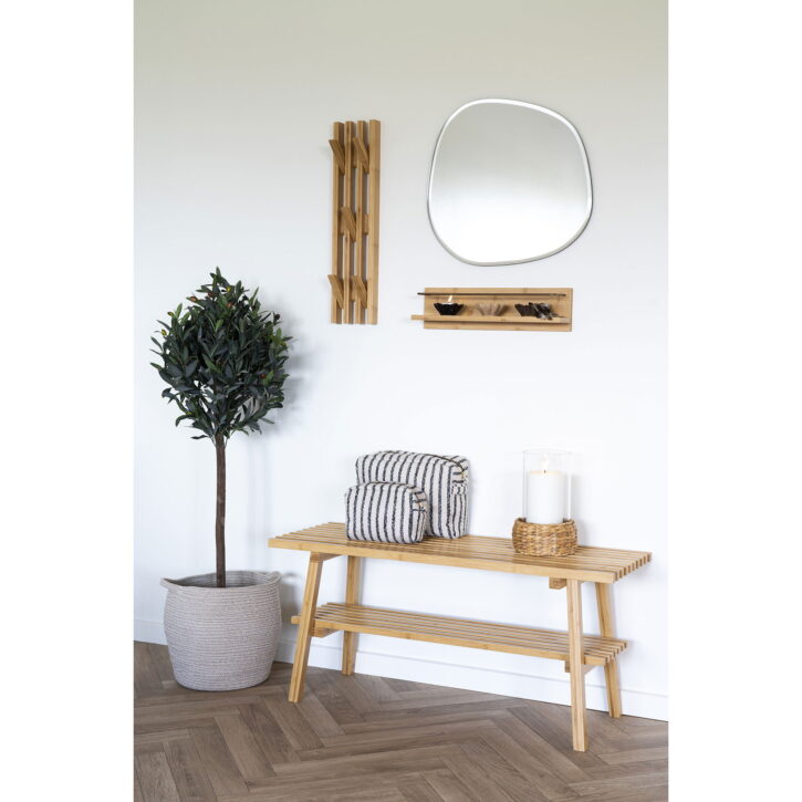 QUVIO Opbergmanden – Katoen – Beige – Set van 2