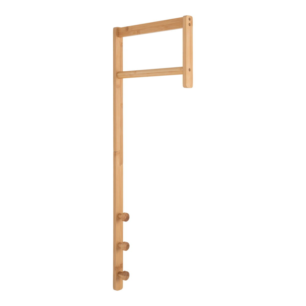 QUVIO Kledingrek Zurich – Bamboe – Natuurlijk – 30x3x82 cm