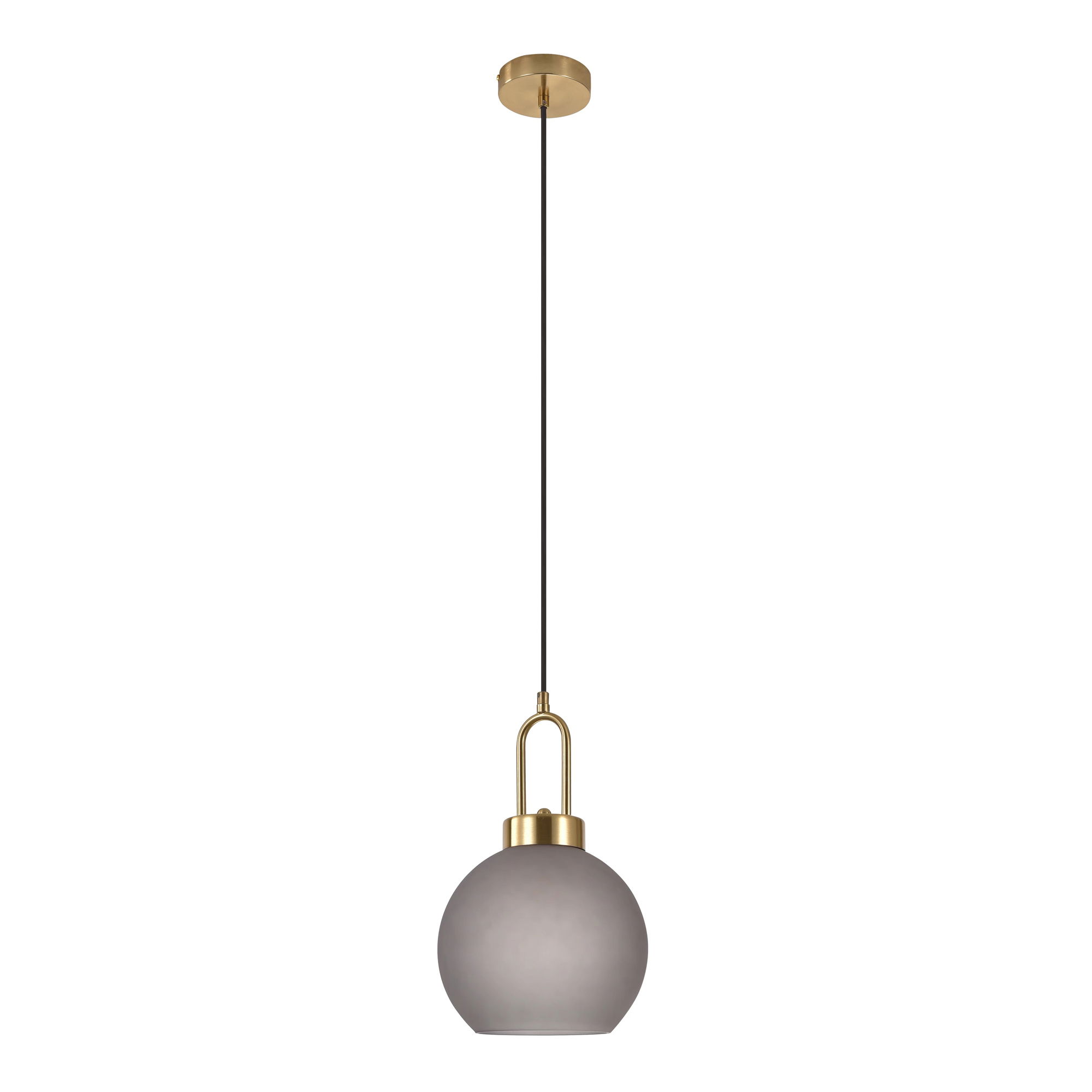 QUVIO Hanglamp industrieel – Rose gold staaldraad – D 26 cm – Zwart