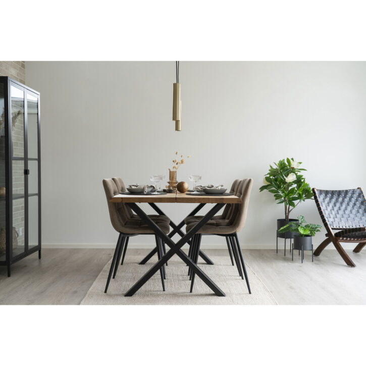 QUVIO Gouden hanglamp – Staal – 120 cm snoer