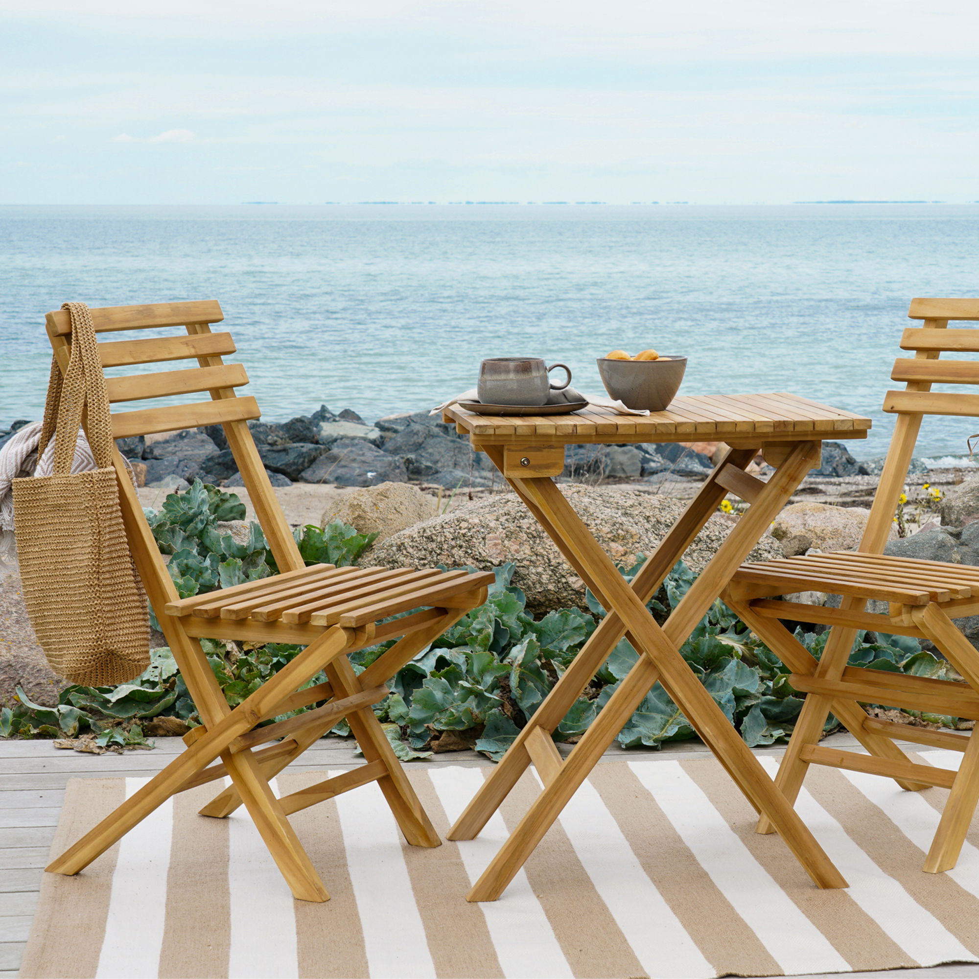 QUVIO Tuinset – Loungeset – Teakhout – Tuin – Terras – Balkon – Naturel