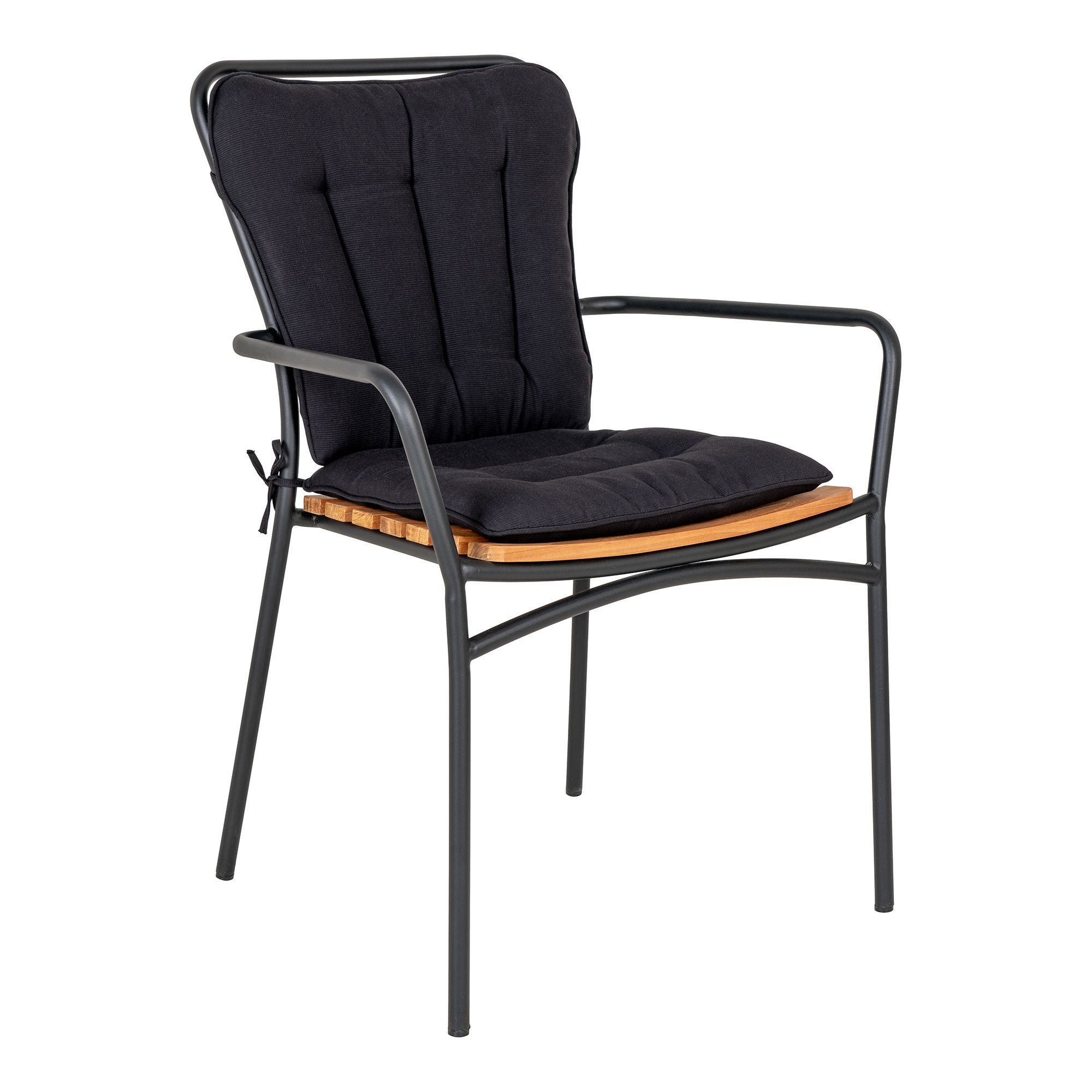 QUVIO Kussen voor stoel – Zwart – Set van 4 – Weerbestendig – Comfortabel