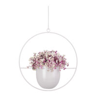 hangende bloempot, bloempot, grijze bloempot, hang bloempot, grijs, Metaal - Sfeerafbeelding