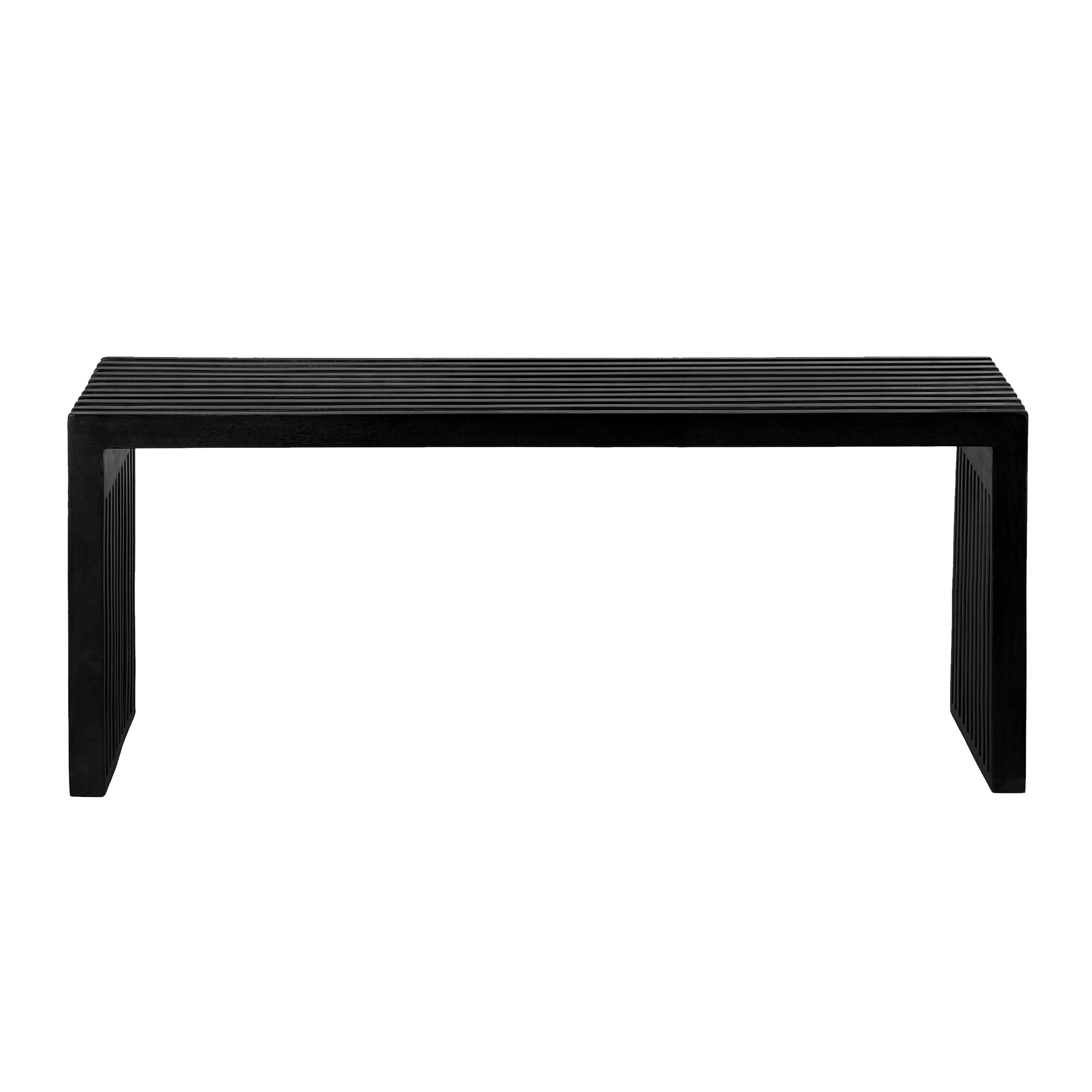 halbankje, bankje, houten bankje, eettafel bank, zwarte bankje,