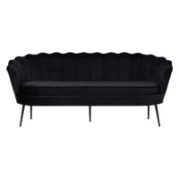 Piro Sofa 3-zits zwart fluweel afbeelding 1