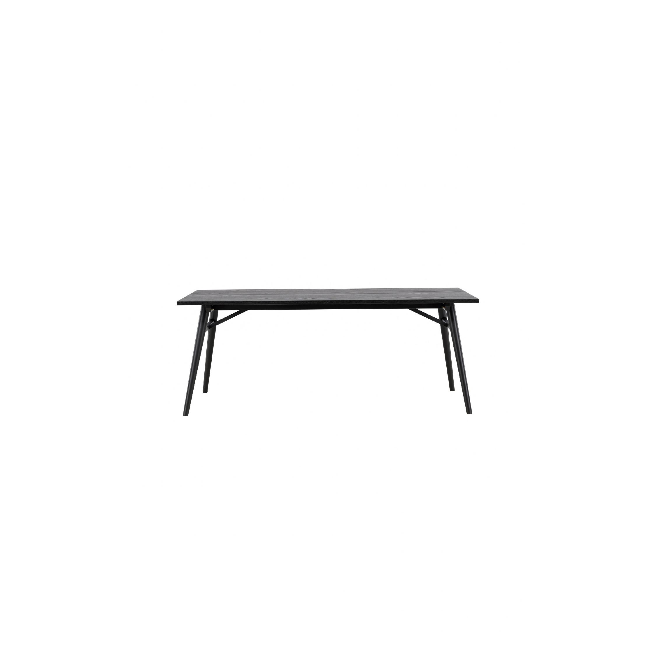 Eettafel Zwart Geborsteld afbeelding 1