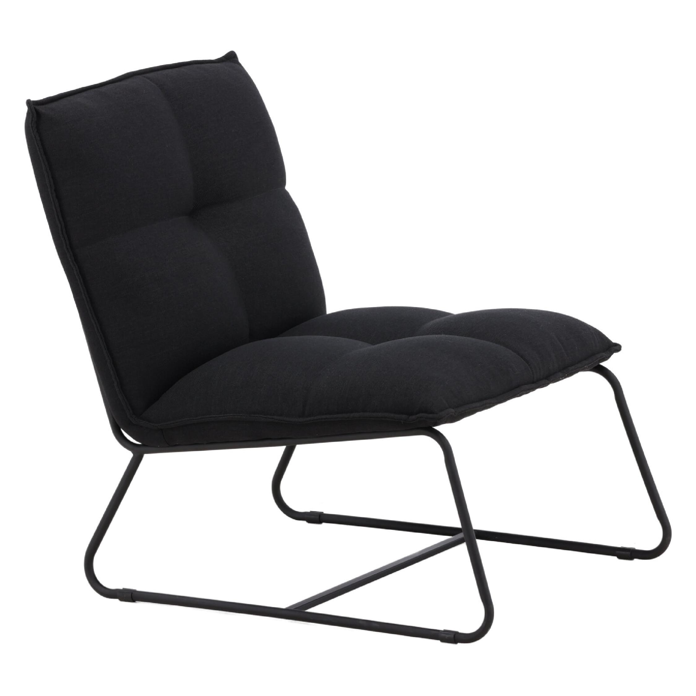 Orland Fauteuil Zwart Linnen afbeelding 11