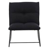 Orland Fauteuil Zwart Linnen afbeelding 1