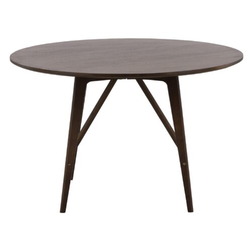 Ronde eettafel walnootkleurig modern afbeelding 1