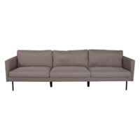 Scandinavische 3-zitsbank zwartbruin afbeelding 1