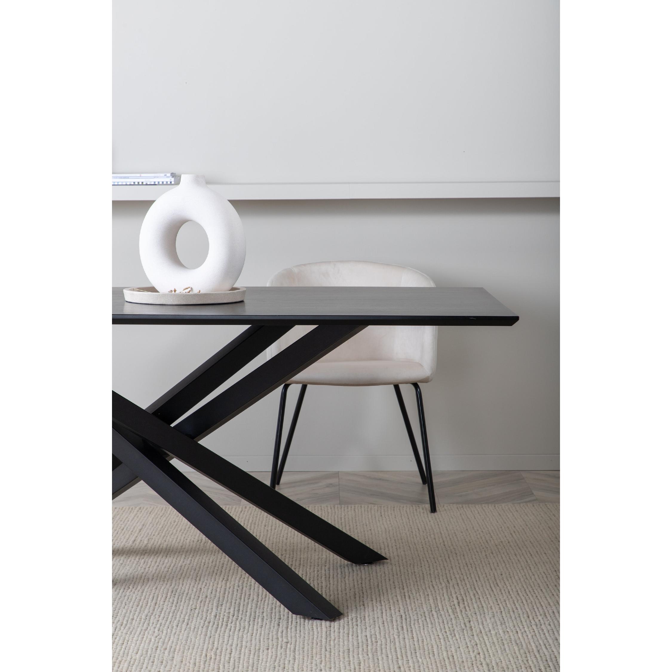 Eettafel Hamilton zwart staal afbeelding 14