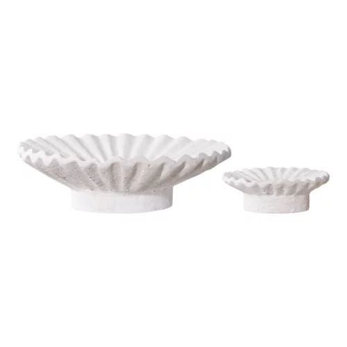 cementen kandelaars, set van twee cementen kandelaars, kandelaars, kaarsenhouders, woonaccessoires, witte kandelaars, kandelaars wit,
