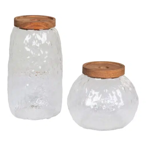 Voorraadpotten, set van 2  voorraadpotten, potten, glazen potten, voorraadpotten van glas,