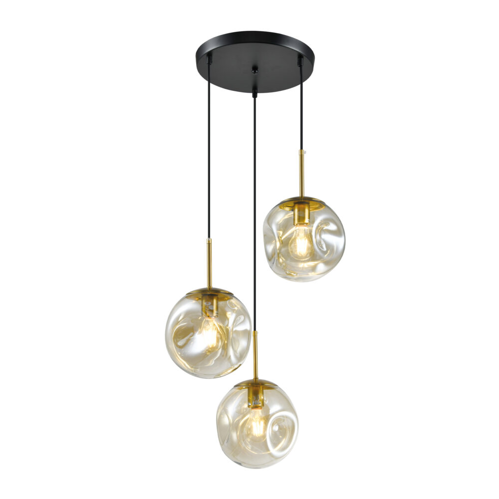 hanglamp amber glas