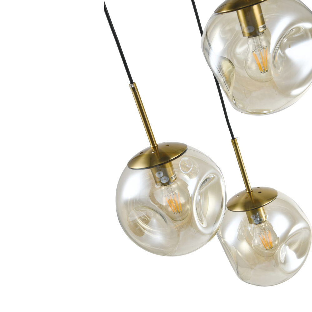 hanglamp amber glas