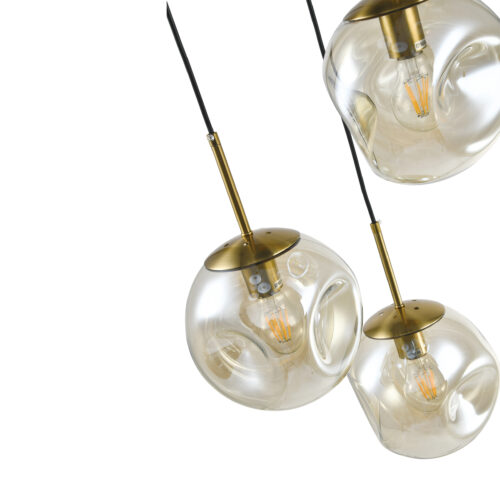 hanglamp amber glas