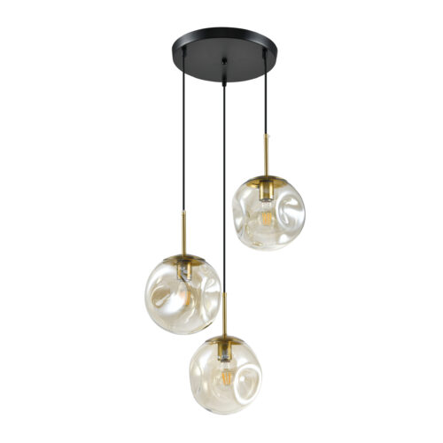 hanglamp amber glas