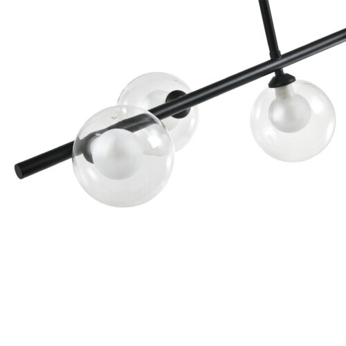Hanglamp-glazen-bollen-Zwart