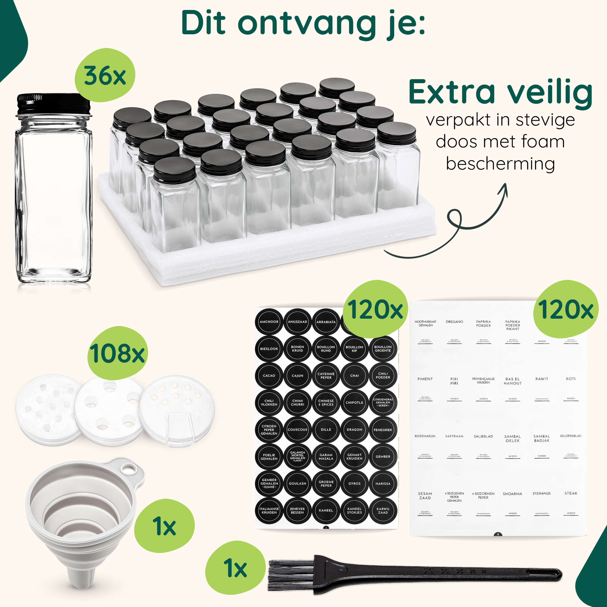 Kruidenpotjes set met labels afbeelding 12