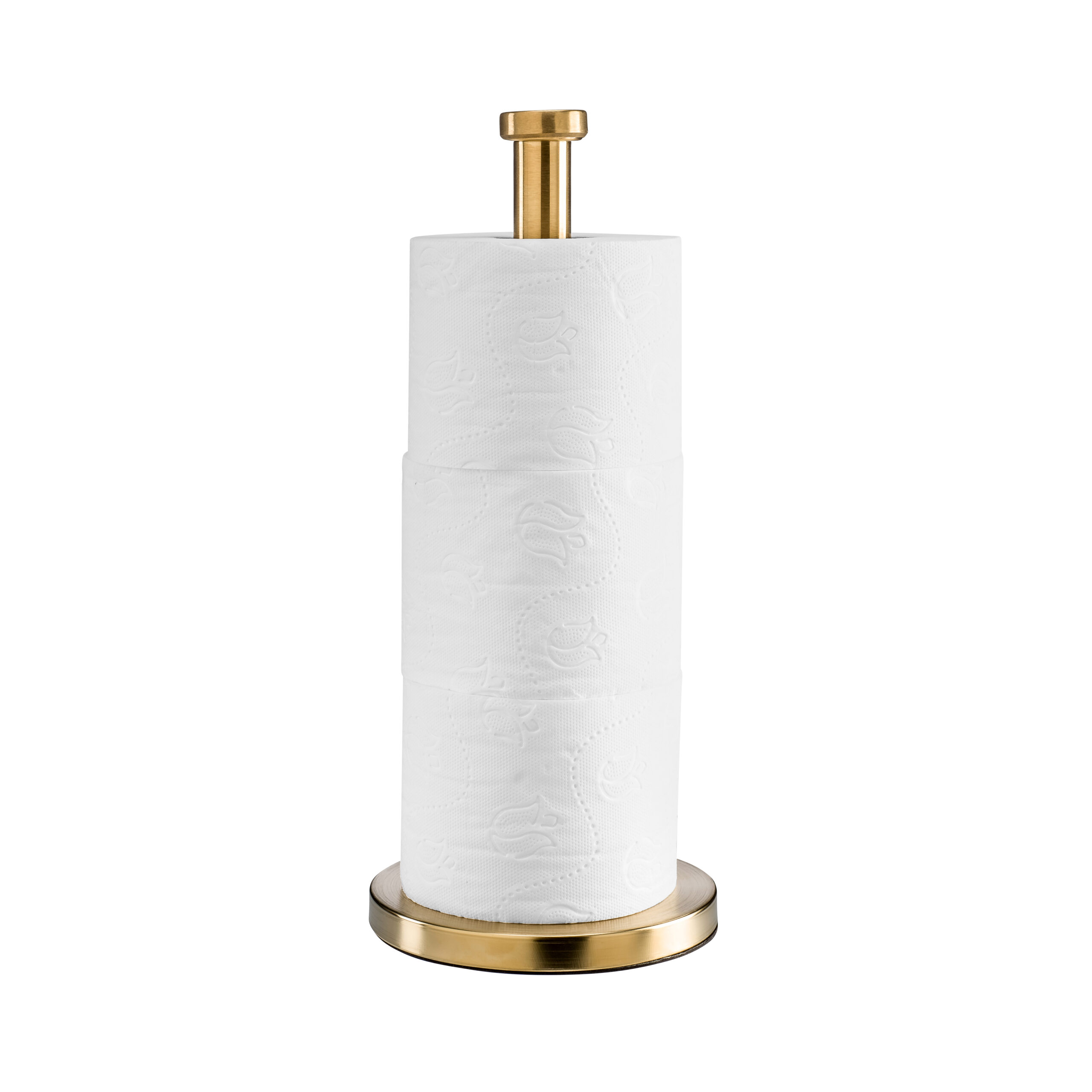 Gouden staande toiletrolhouder afbeelding 2