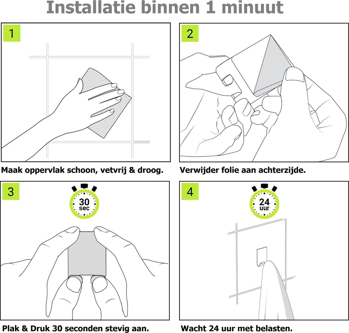 Zelfklevende zwarte toiletrolhouder afbeelding 10