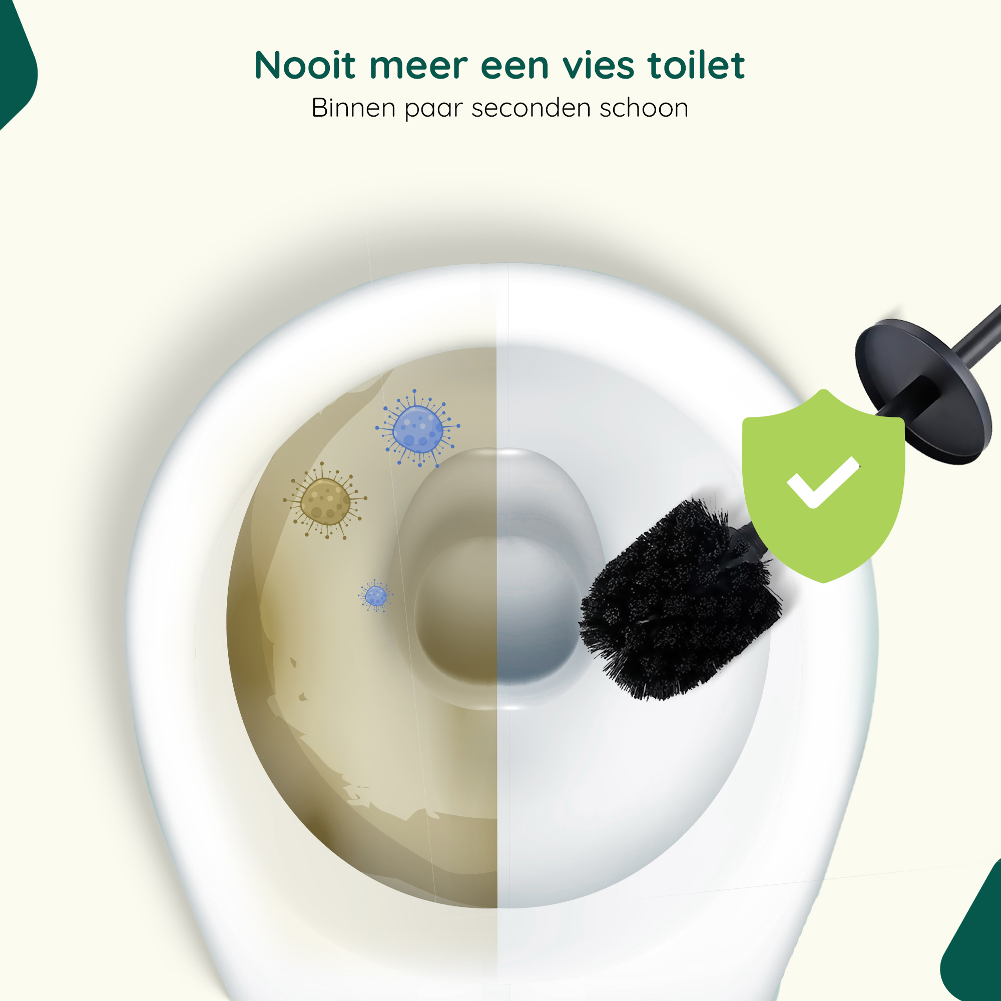 Zwarte toiletborstelhouder vrijstaand afbeelding 8