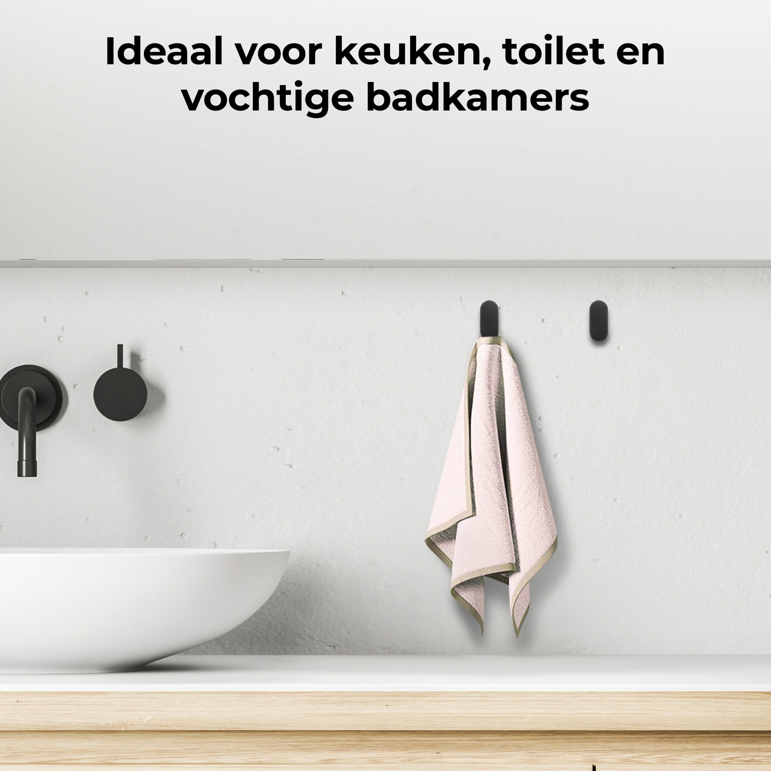 Handdoekhaak zwart afbeelding 9