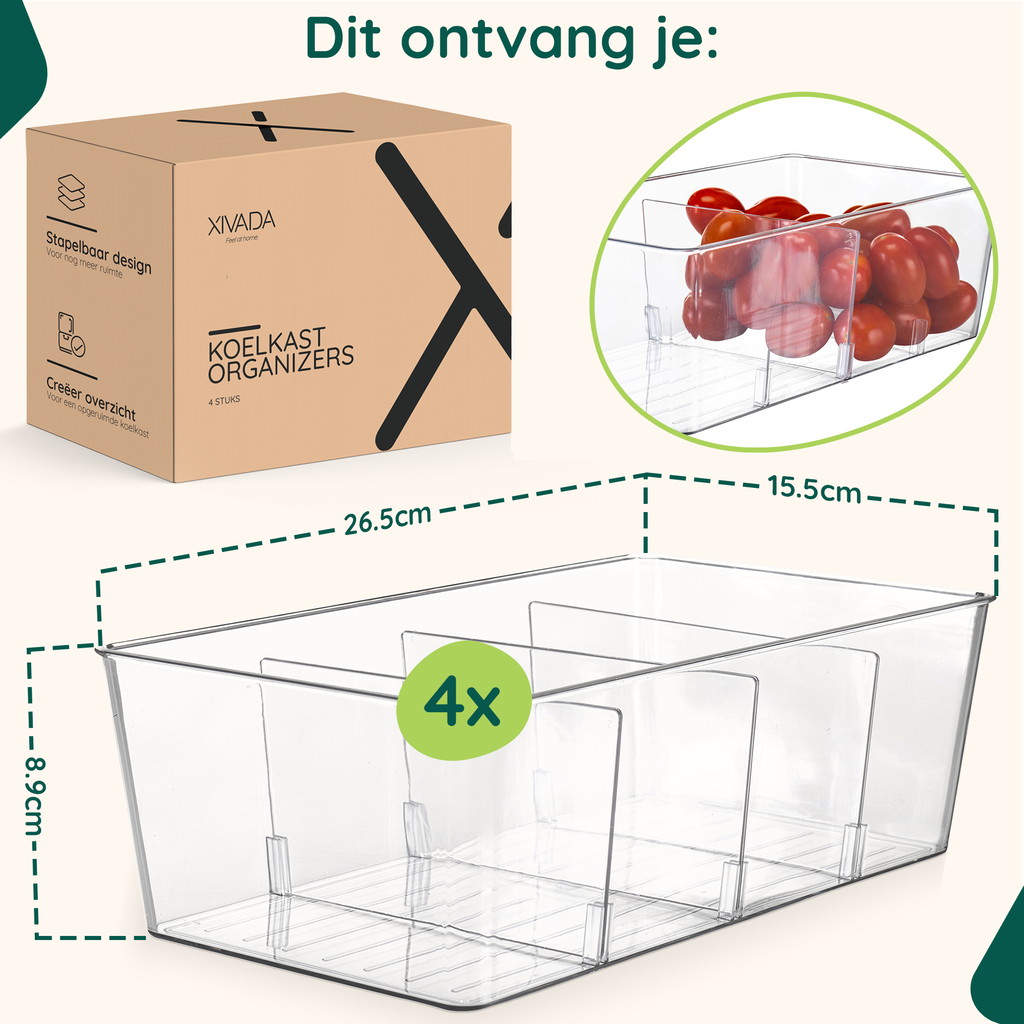 Koelkast organizer set afbeelding 8