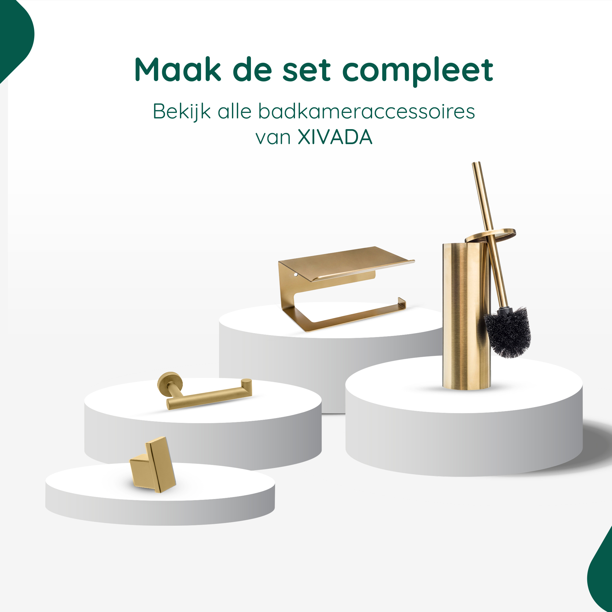 Gouden staande toiletrolhouder afbeelding 3