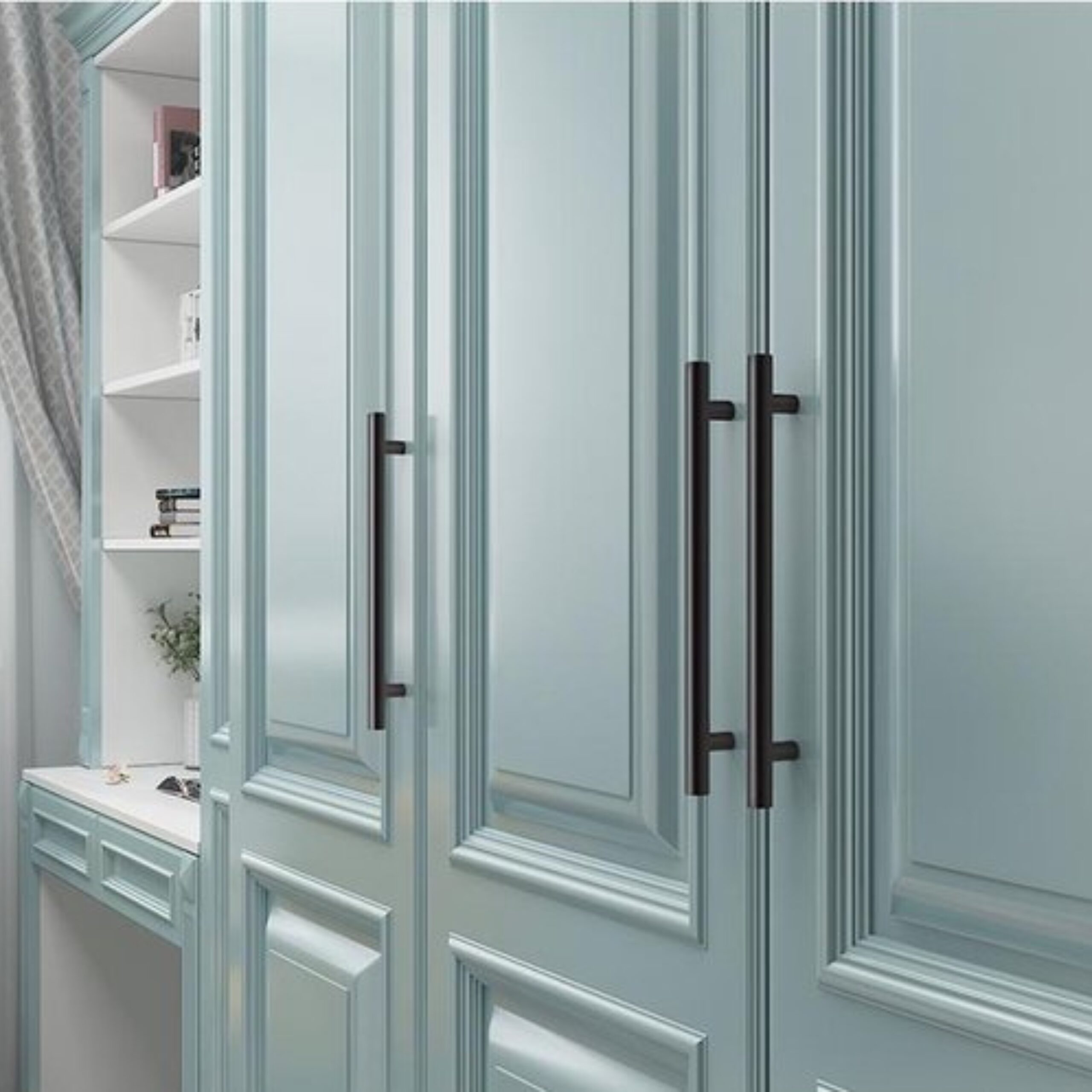 Zwarte aluminium handgrepen 128 mm afbeelding 8