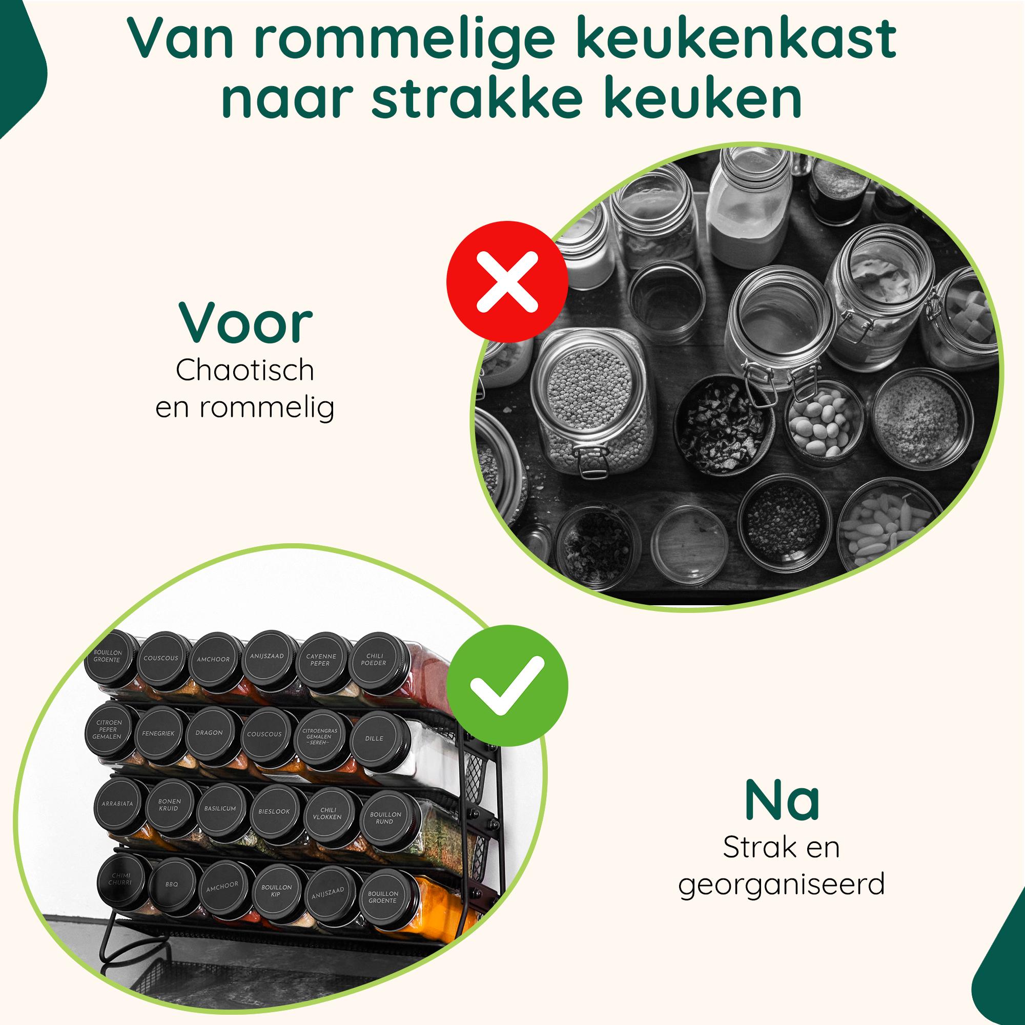 Staand kruidenrek met potjes afbeelding 2