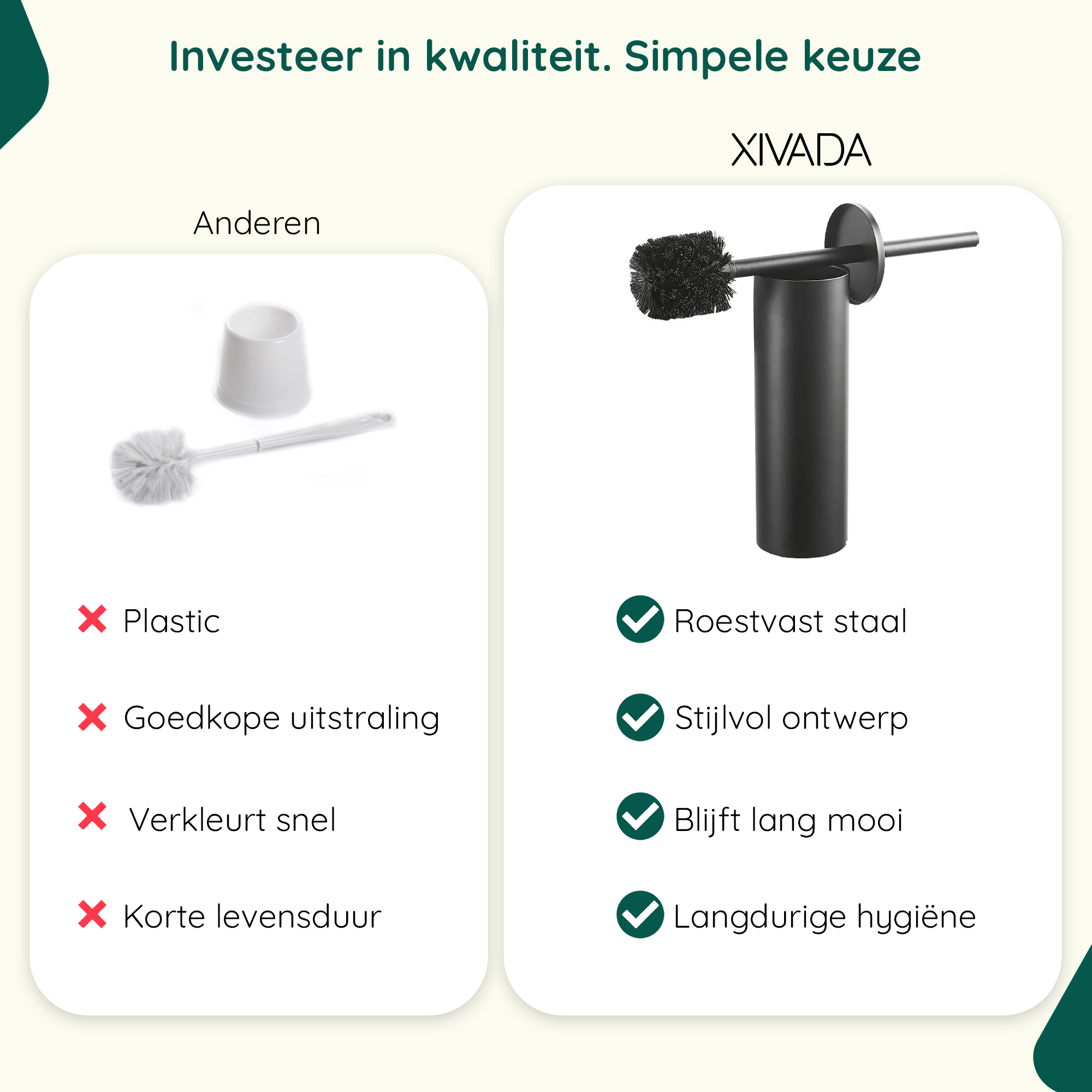Zwarte toiletborstelhouder vrijstaand afbeelding 6