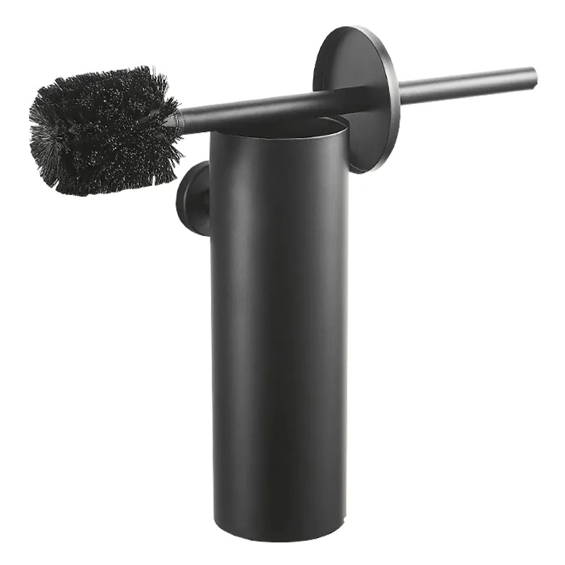 Zwarte toilet accessoires set afbeelding 4