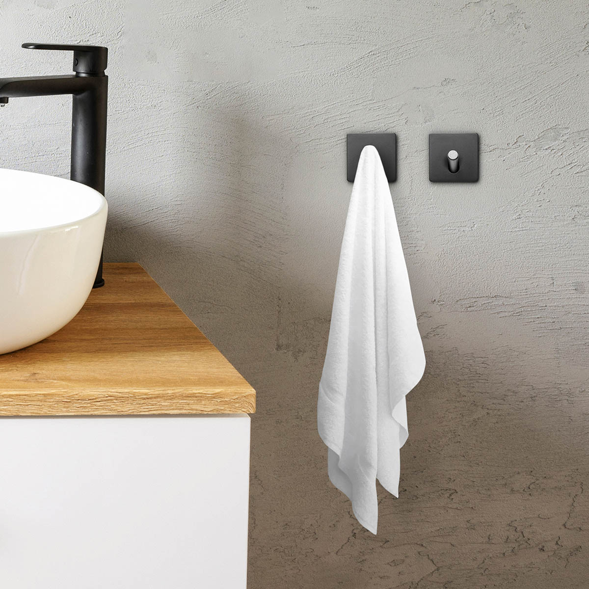 Zwarte toilet accessoires set afbeelding 9