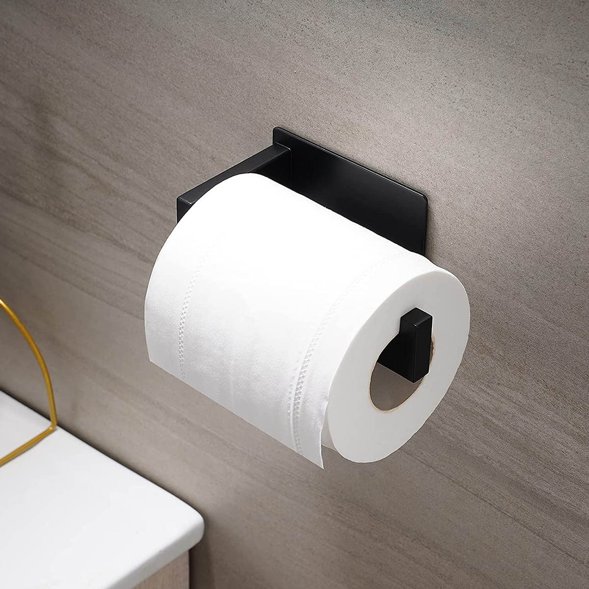 Zwarte toilet accessoires set afbeelding 8