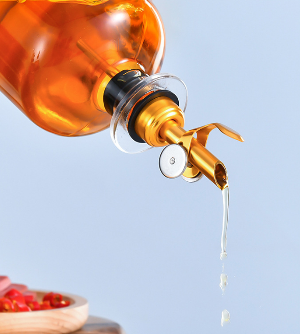 Glazen oliefles 500ml goud afbeelding 5