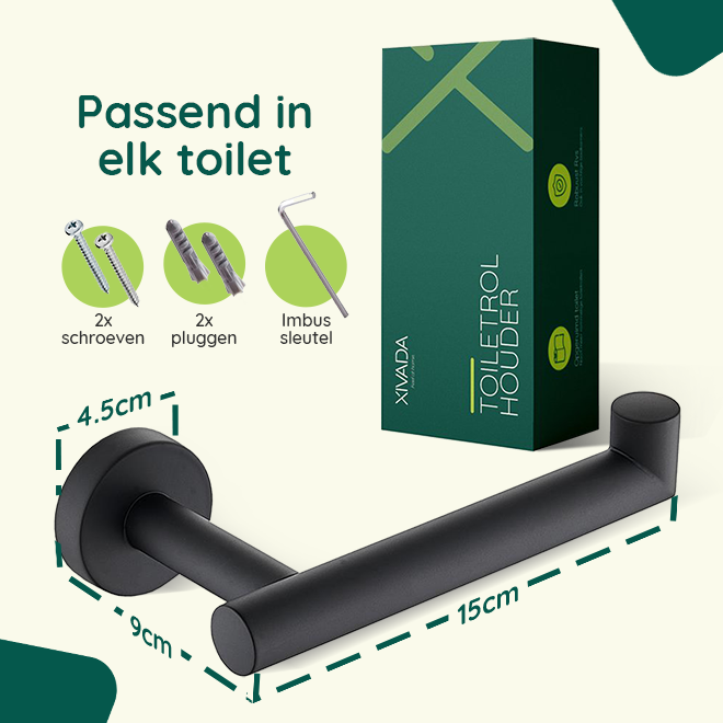 Zwarte toilet accessoires set afbeelding 11