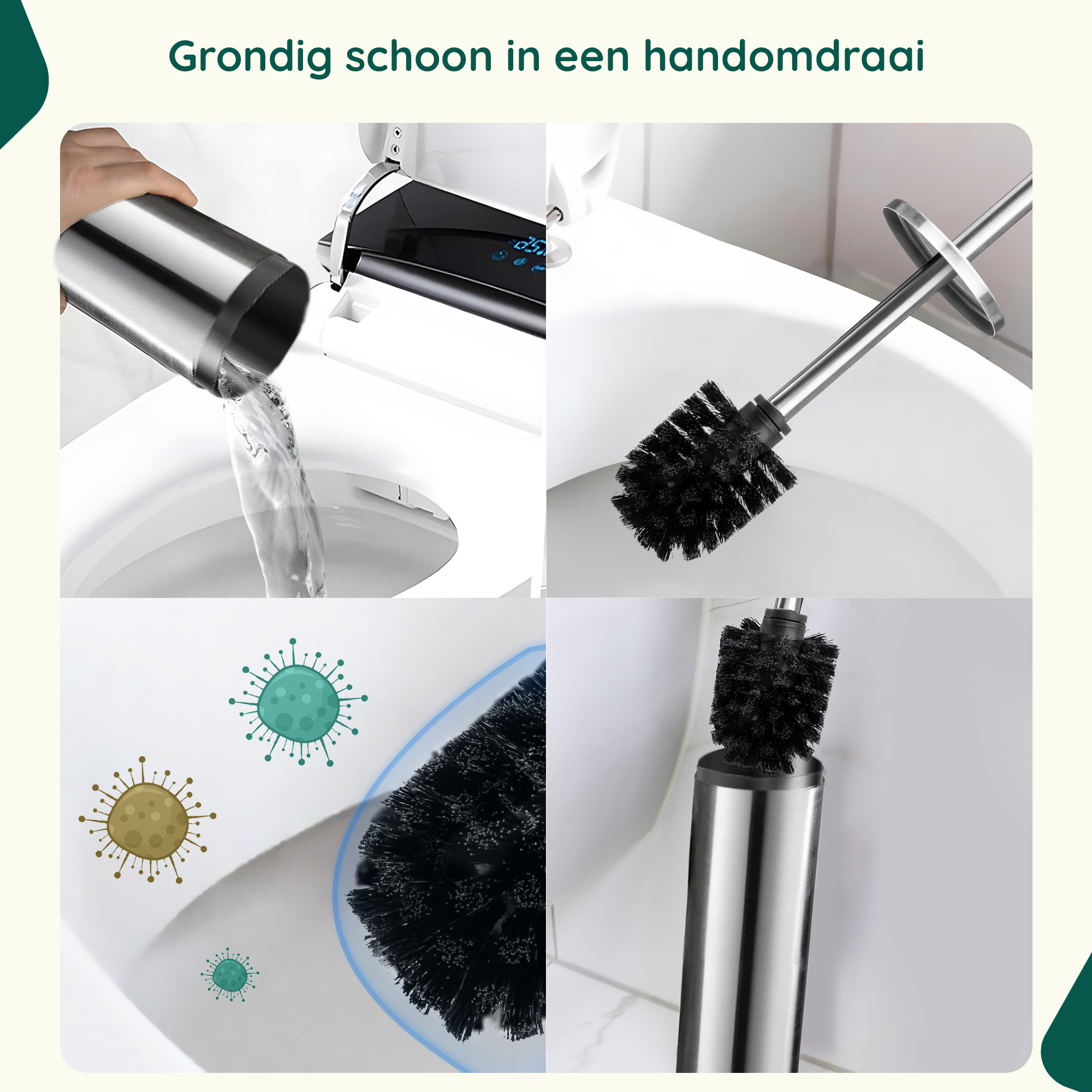 RVS toiletborstelhouder vrijstaand afbeelding 6