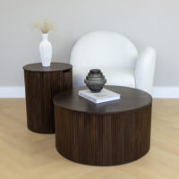 bijzettafel, ronde bijzettafel, bijzettafel rond, bijzettafel Lonne, sfeer set