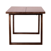 walnootkleurige mangohouten eettafel, tafel, rechthoekige eettafel, mangohout eettafel, eettafel, rechthoekige eettafel van mangohout, houten eettafel, bruine eettafel, zijkant