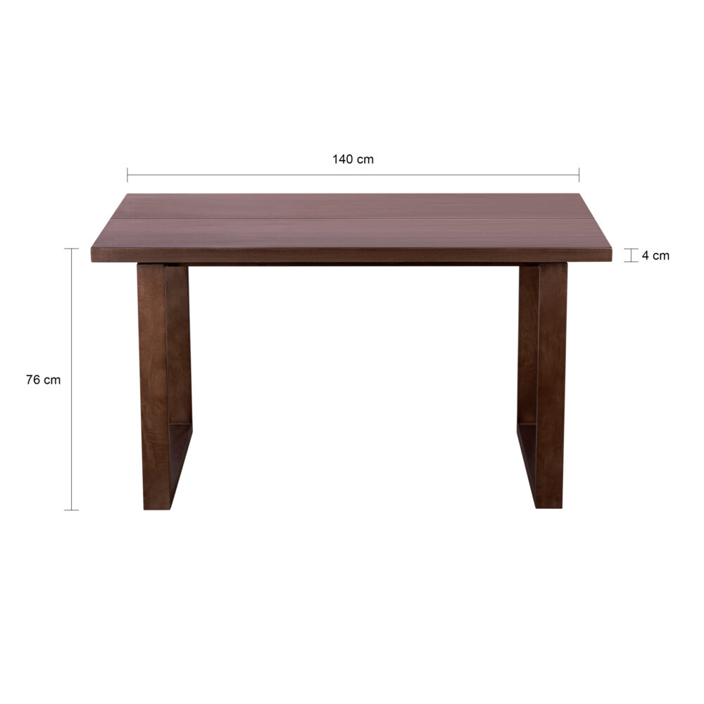 walnootkleurige mangohouten eettafel, tafel, rechthoekige eettafel, mangohout eettafel, eettafel, rechthoekige eettafel van mangohout, houten eettafel, bruine eettafel, afmetingen