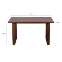 walnootkleurige mangohouten eettafel, tafel, rechthoekige eettafel, mangohout eettafel, eettafel, rechthoekige eettafel van mangohout, houten eettafel, bruine eettafel, afmetingen