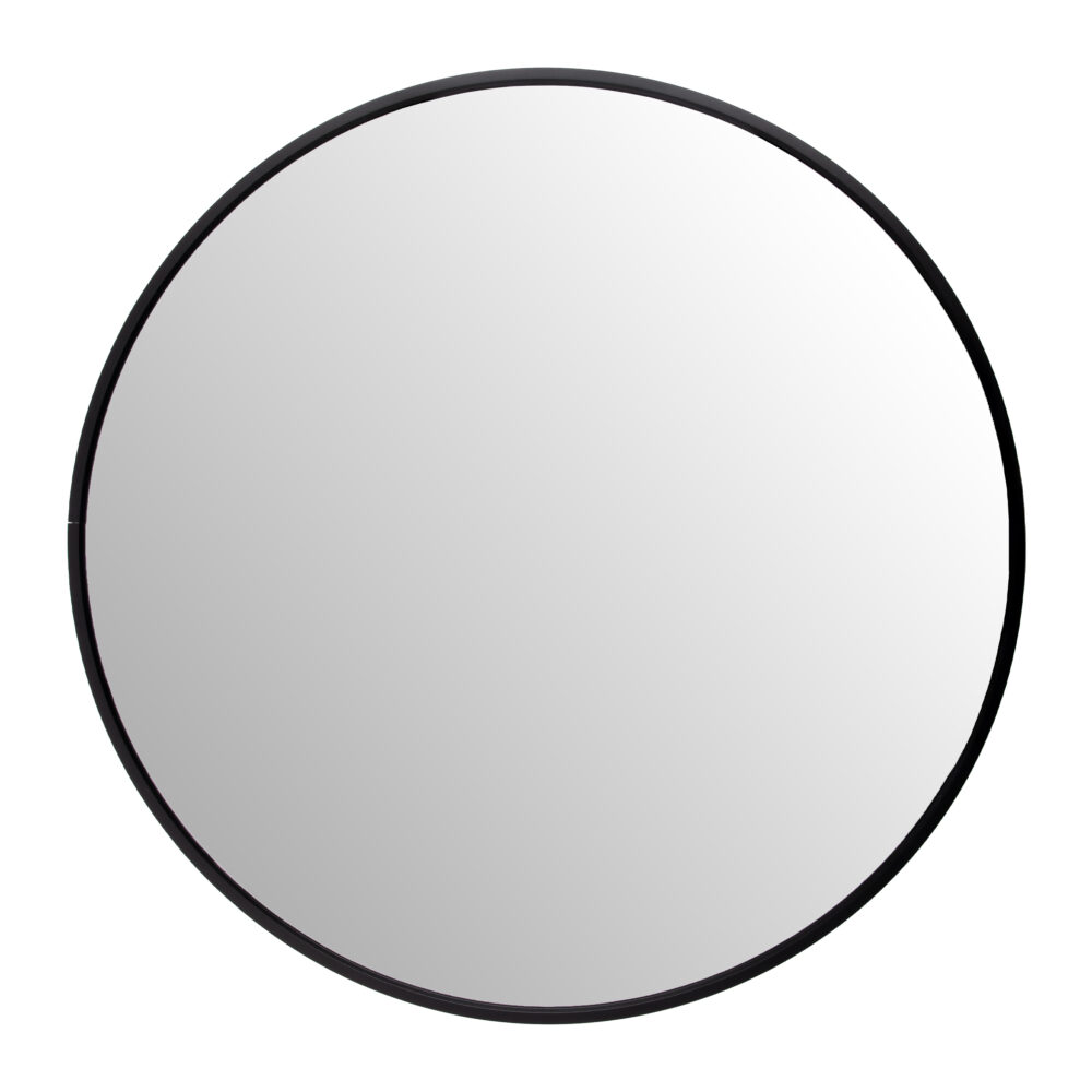 Ronde spiegel van glas, spiegel ø50 cm, ronde spiegel zwart, spiegel, wandspiegel, zwarte spiegel, spiegel rond