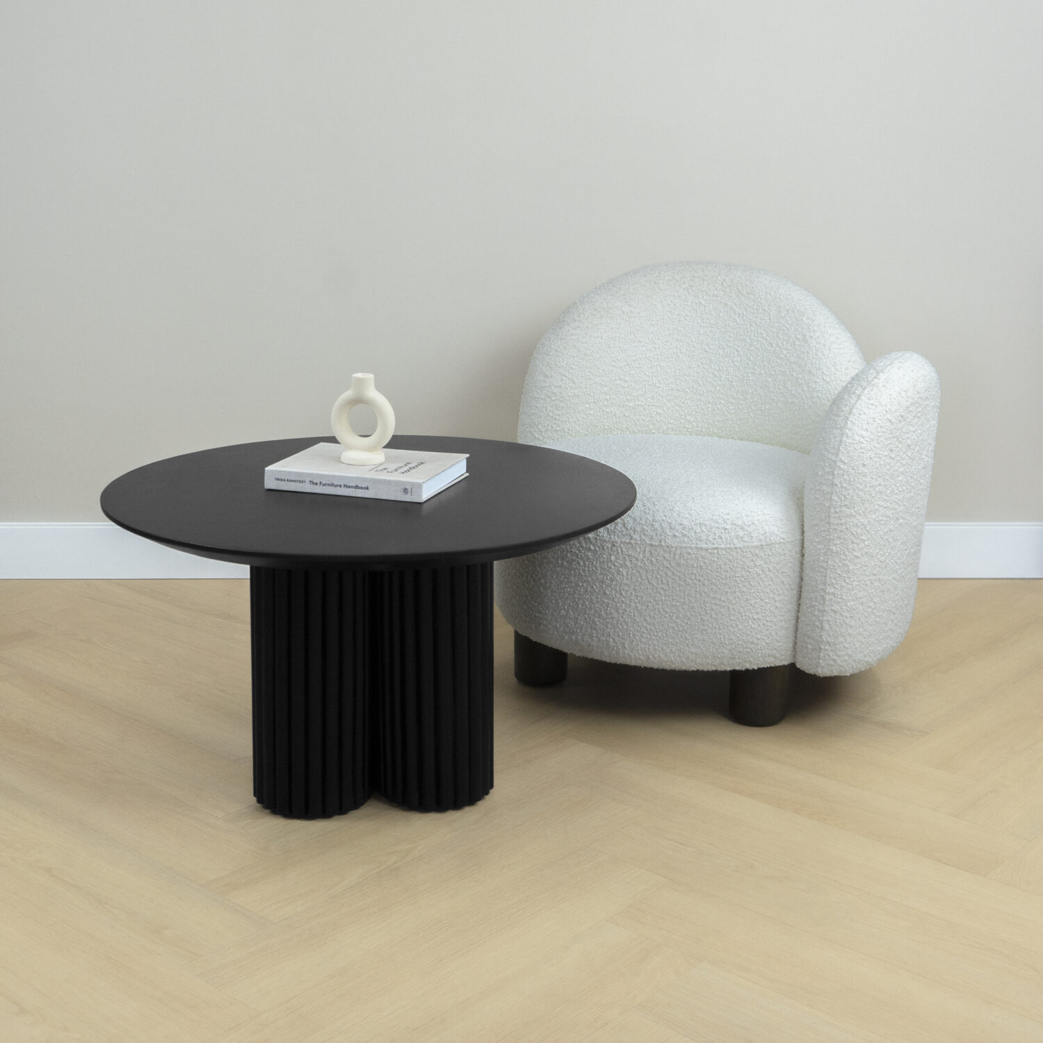 Salontafel- ronde salontafel - Zwarte salontafel- Lane