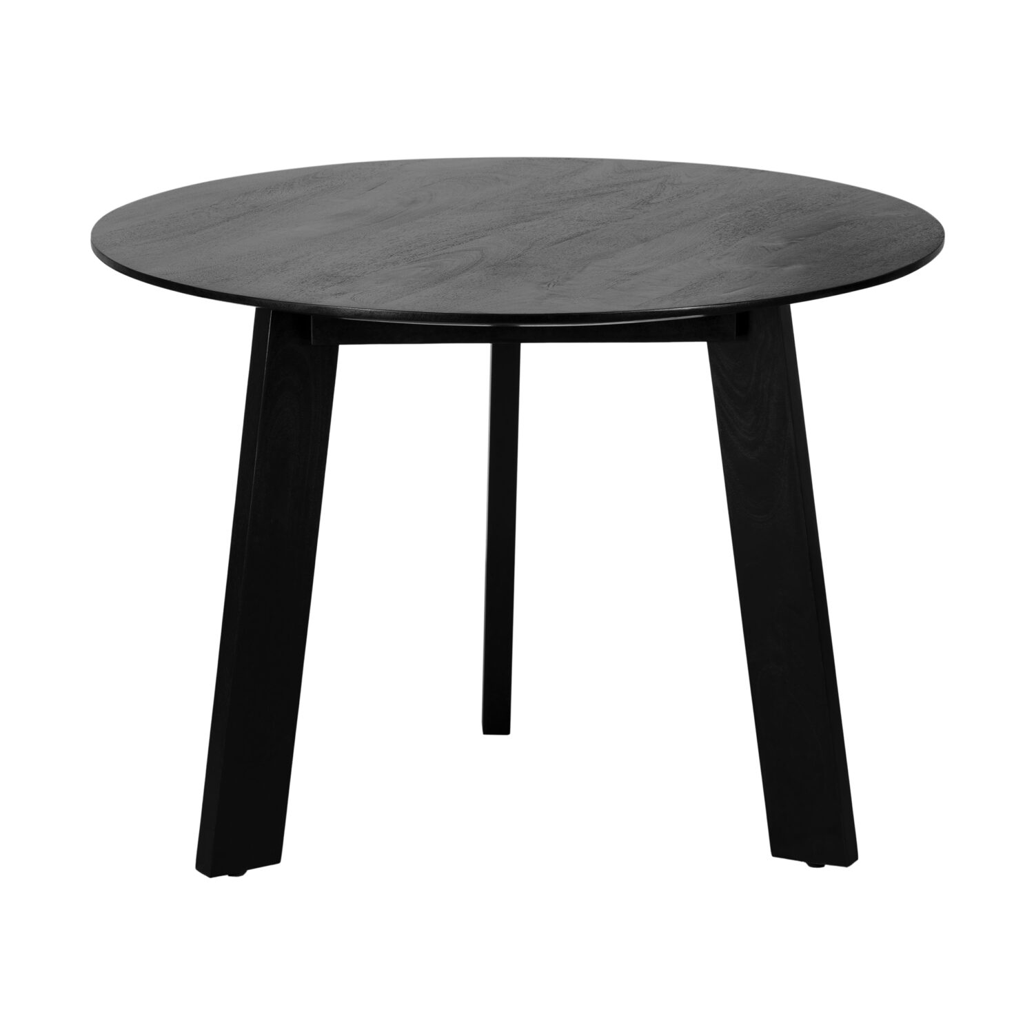ronde eettafel hout van 105 cm, ronde zwarte eettafel, eettafel rond zwart, zwarte eettafel Lien, ronde eettafel zwart, eettafel, tafel, eettafel rond zwart, zwarte eettafel van hout, mangohout eettafel,