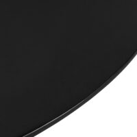 ronde eettafel hout van 105 cm, ronde zwarte eettafel, eettafel rond zwart, zwarte eettafel Lien, ronde eettafel zwart, eettafel, tafel, eettafel rond zwart, zwarte eettafel van hout, mangohout eettafel, detail
