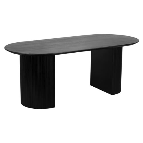 Eettafel, eettafel ovaal, eettafel zwart, eettafel 200 cm, zij
