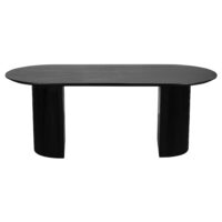 Eettafel, eettafel ovaal, eettafel zwart, eettafel 200 cm, voor